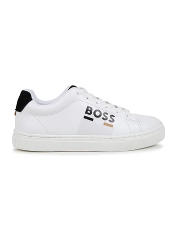 Hugo Boss Kids Leder-Sneakers in Weiß