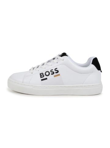 Hugo Boss Kids Leren sneakers wit