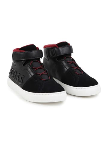 Hugo Boss Kids Skórzane sneakersy w kolorze czarnym