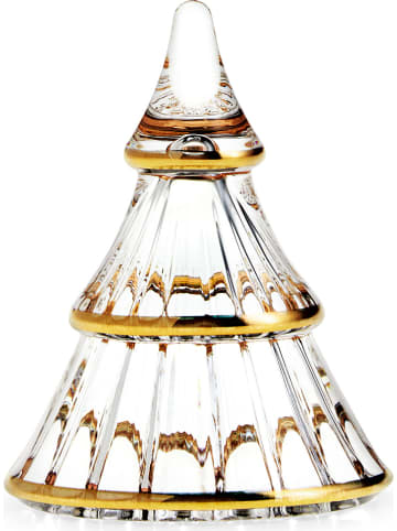 Holme Gaard Dekoobjekt "Fairytales - Weihnachtsbaum" in Transparent/ Gold - (H)8 x Ø 6 cm
