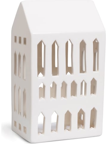 Kähler Windlicht "Urbania Church" in Weiß - (B)10 x (H)18 cm