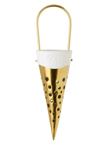 Kähler Theelichthouder "Nobili" goudkleurig - (H)15,5 cm