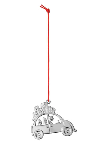 Rosendahl Zawieszka dekoracyjna "Julebil" w kolorze srebrnym - wys. 6,5 cm