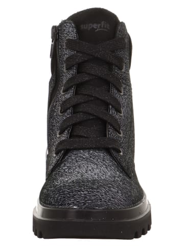 superfit Skórzane botki zimowe "Abby Nova" w kolorze antracytowym
