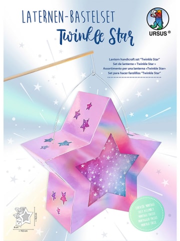 URSUS Laternen-Bastelset "Twinkle Star - Metallic" in Pink/ Violett