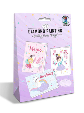URSUS Kreativset "Diamond Painting Greeting Cards - Magic" in Bunt