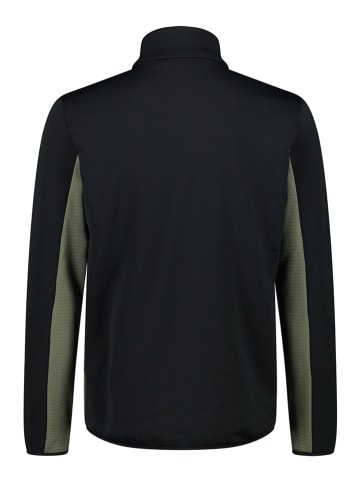 CMP Fleecepullover in Grün/ Schwarz