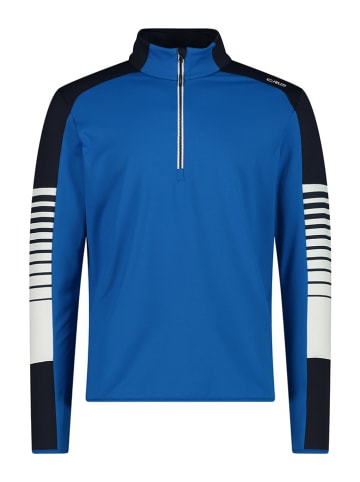 CMP Fleecepullover in Blau/ Schwarz/ Weiß