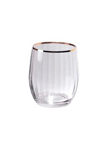 TABLE PASSION 6-delige set: glazen "Filet" goudkleurig - 300 ml
