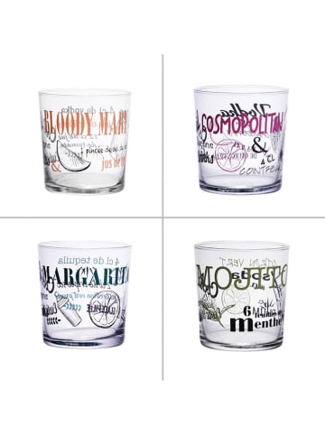 TABLE PASSION 4-delige set: cocktailglazen meerkleurig - 345 ml