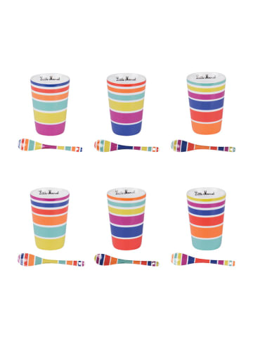 TABLE PASSION 12tlg. Set: Becher ''Multico'' in Bunt - (H)8 x Ø 6 cm