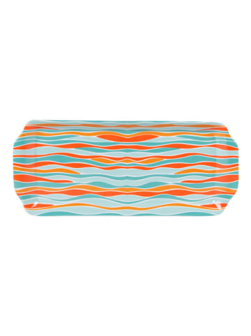 TABLE PASSION Kuchenplatte ''Alize'' in Türkis/ Orange - (L)36 x (B)16 cm