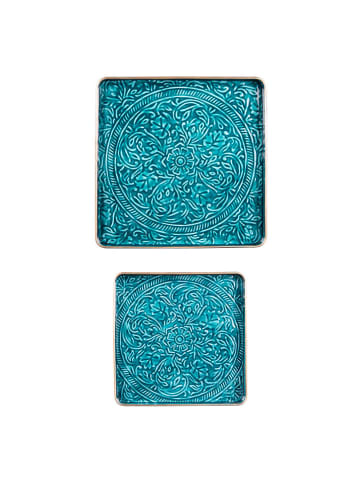 TABLE PASSION 2er-Set: Servierplatten ''Tosca'' in Blau
