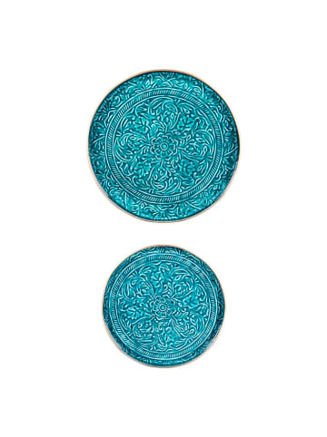 TABLE PASSION 2er-Set: Servierplatten ''Tosca'' in Blau