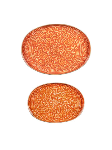 TABLE PASSION 2-delige set: serveerplateaus "Tosca" oranje