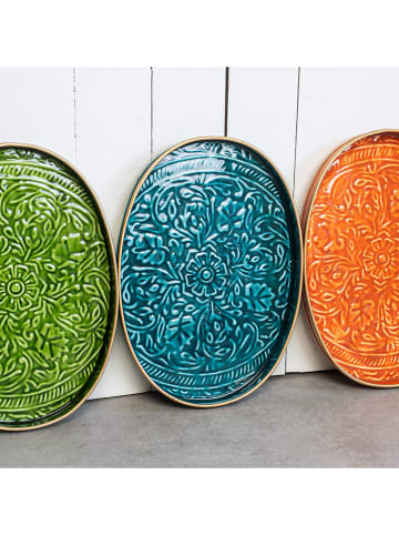 TABLE PASSION 2-delige set: serveerplateaus "Tosca" blauw