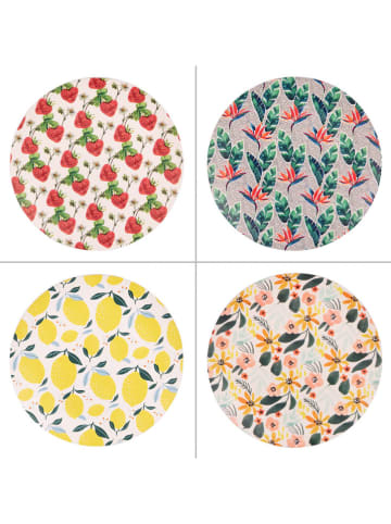 TABLE PASSION 4-delige set: dinerborden "Paradise" meerkleurig - Ø 25 cm
