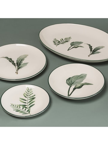 TABLE PASSION 3-delige set: dinerborden "Floralia" wit/groen - Ø 24 cm