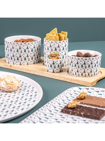 TABLE PASSION 5-delige serveerset "Santa" wit/groen - (L)34,5 cm