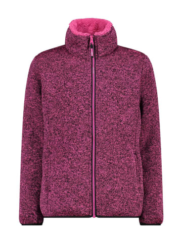 CMP Kurtka polarowa w kolorze różowo-czarnym