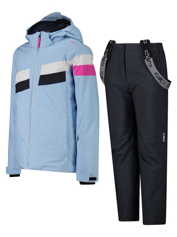 CMP 2-delige ski-/snowboardoutfit lichtblauw/zwart