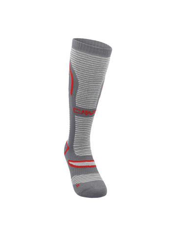 CMP Ski-/ Snowboardsocken in Grau/ Rot