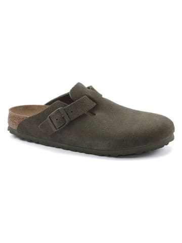 Birkenstock Leder-Clogs "Boston Leve"  in Khaki