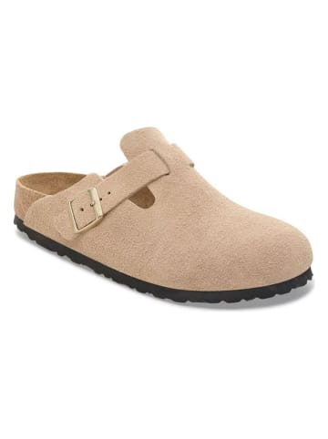 Birkenstock Leder-Clogs "Boston Leve" in Beige