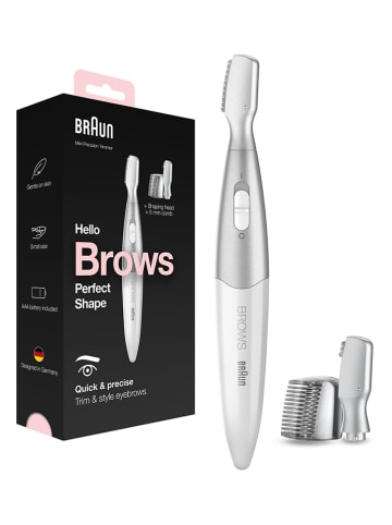 Braun Mini-precisietrimmer "Silk-épil Styler FG1106" wit/zilverkleurig