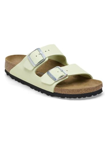Birkenstock Leder-Pantoletten "Arizona"  in Grün