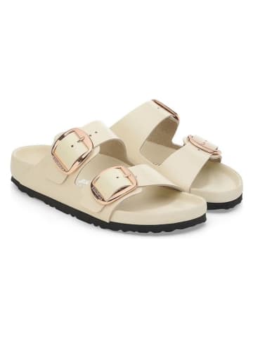 Birkenstock Skórzane klapki "Arizona" w kolorze kremowym