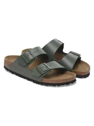 Birkenstock Leder-Pantoletten "Arizona"  in Grün