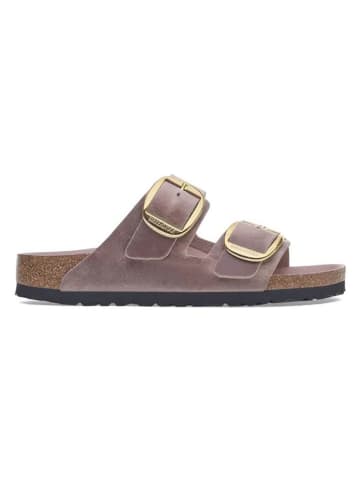 Birkenstock Skórzane klapki "Arizona" w kolorze fioletowym