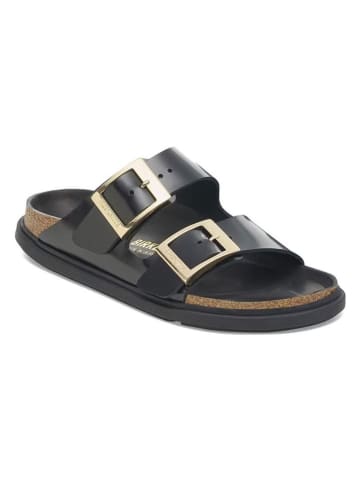 Birkenstock Leder-Pantoletten "Arizona"  in Schwarz