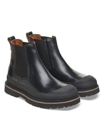Birkenstock Leder-Chelsea-Boots "Prescott" in Schwarz - Weite S