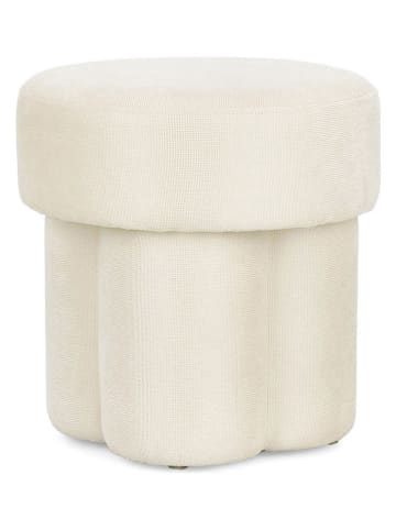 Bizzotto Pouf ''Glenda'' in Weiß - (H)43 x Ø 42 cm