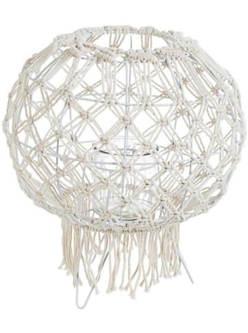 Bizzotto Lampion "Macrame" w kolorze białym - wys. 38 x Ø 35,5 cm