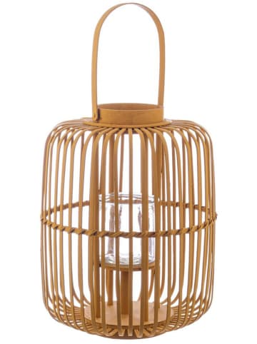 Bizzotto Laterne "Birelle" in Hellbraun - (H)42,5 x Ø 34 cm