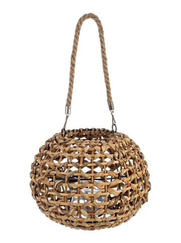 Bizzotto Lampion "Eldoret" w kolorze jasnobrązowym - wys. 18 x Ø 26 cm