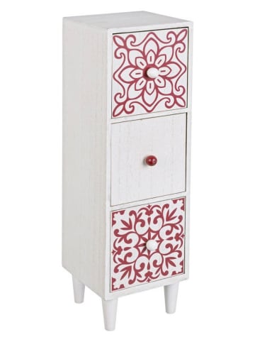 Bizzotto Szafka "Barcellona" w kolorze biało-czerwonym - 11,5 x 37,5 x 11 cm