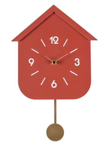 Bizzotto Wandklok "Home" terracotta - (B)24 x (H)37,5 x (D)5,5 cm