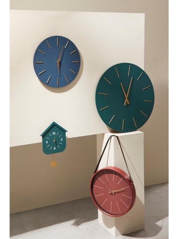 Bizzotto Wandklok "Home" groen - (B)24 x (H)37,5 x (D)5,5 cm