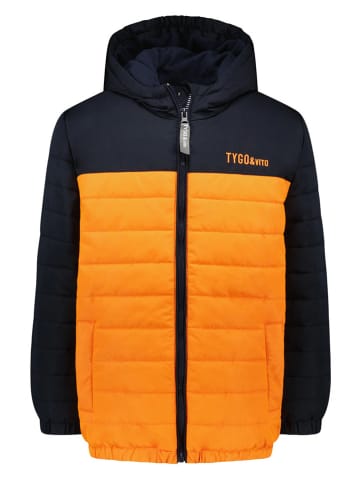 Tygo & Vito Steppjacke in Orange/ Dunkelblau