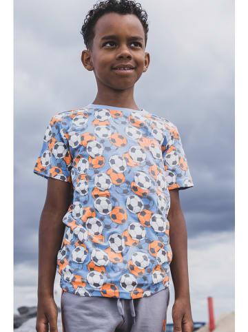 Tygo & Vito Shirt "Football" lichtblauw/oranje
