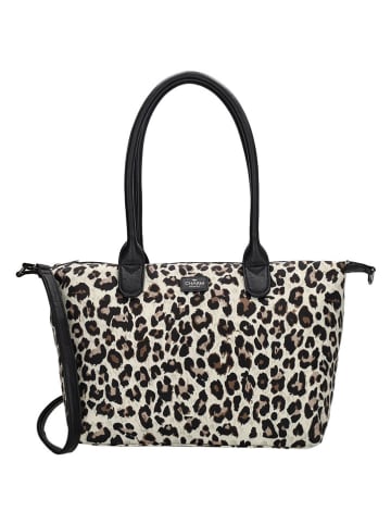Charm Schoudertas crème/zwart - (B)42 x (H)25 x (D)15 cm