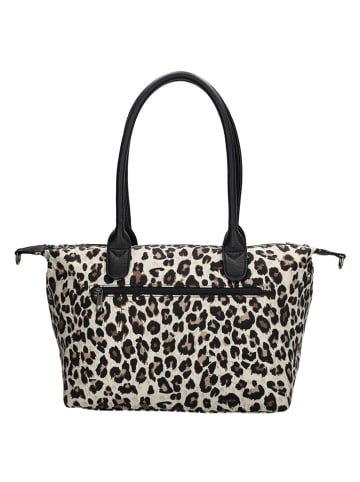 Charm Torebka w kolorze kremowo-czarnym - 42 x 25 x 15 cm