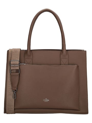 Charm Henkeltasche in Braun - (B)40 x (H)32 x (T)13 cm