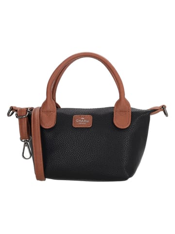 Charm Handtas zwart/camel - (B)20 x (H)13 x (D)9 cm
