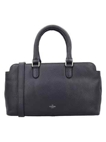 Charm Leder-Henkeltasche in Dunkelblau - (B)31 x (H)19 x (T)9 cm