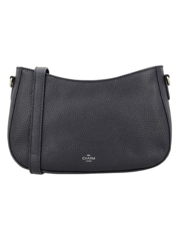 Charm Leder-Schultertasche in Dunkelblau - (B)27 x (H)16 x (T)7 cm
